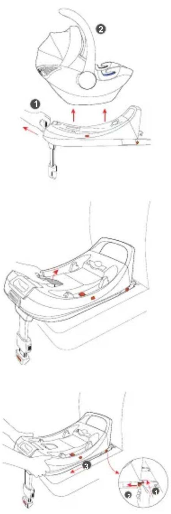 Babyblume Maple iSize - Removal with Isofix base (optional) - 1