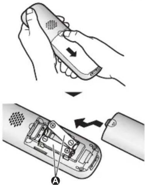 PANASONIC KXTGC260 - Installation des batteries - 1