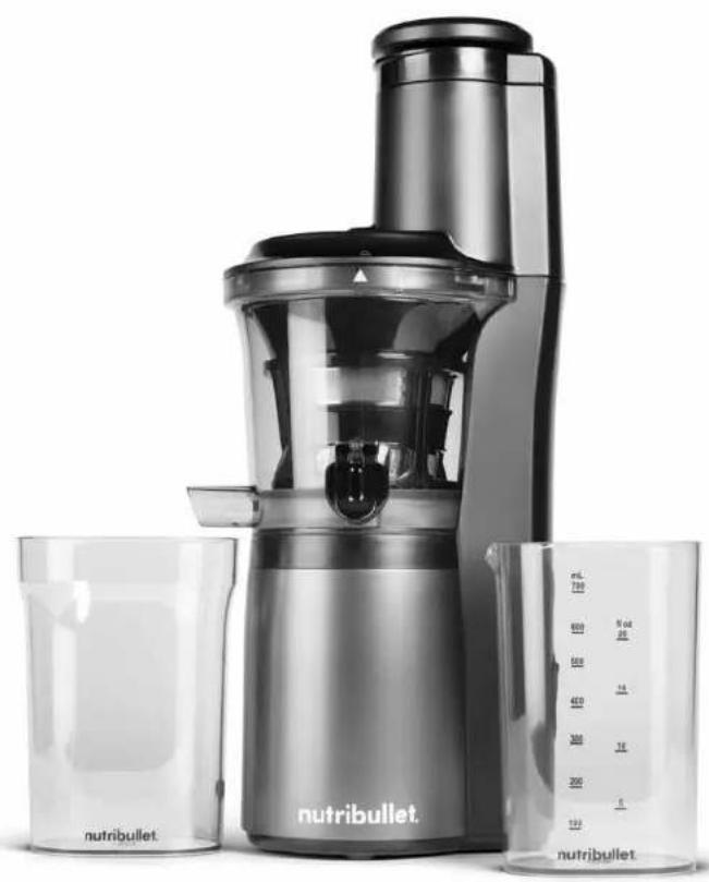 NUTRIBULLET Slow Juicer - Cet extracteur de jus ne doit être utilisé qu'avez des fruits et legumes frais. N'utilise pas de fruits ou de legumes congeles. - 1