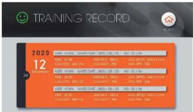 Cardiostrong FX90 Touch - Consulter le journal d'entraînement - 2