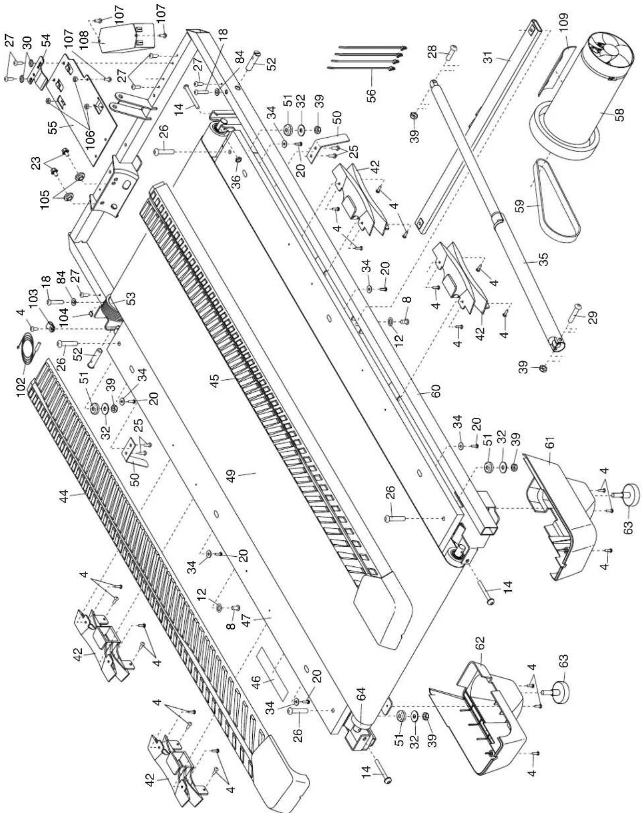 Pro-form Carbon T10 - LISTE Des PIECES - 1
