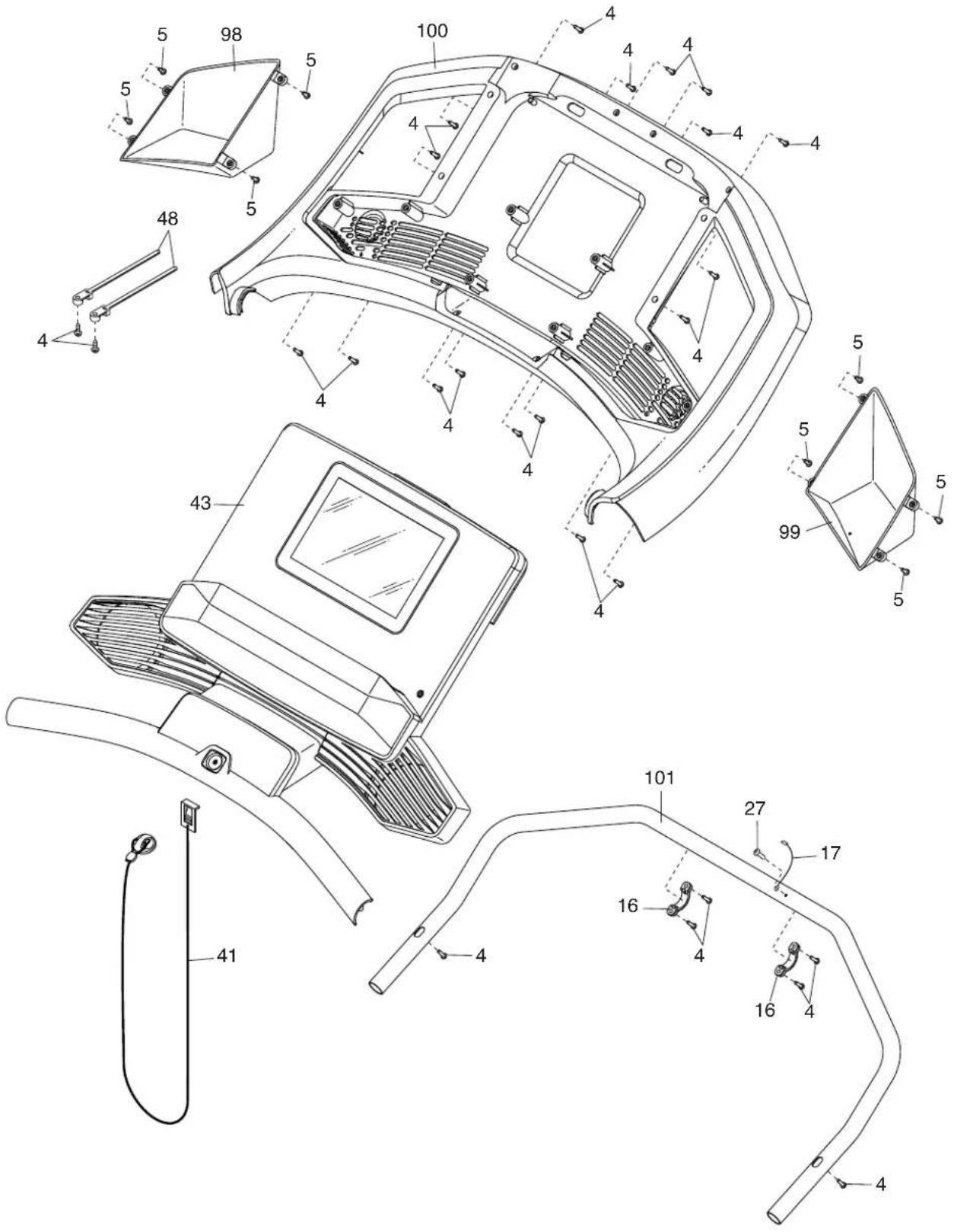 Pro-form Carbon T10 - LISTE Des PIECES - 5