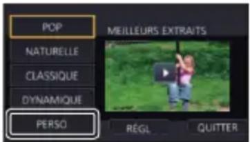 PANASONIC HCV787 - Pour configurer l'effet personnalisé - 1