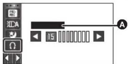 PANASONIC HCV787 - Ajuste le volume du casque pendant l'enregistrement. - 1