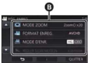 PANASONIC HCV787 - Utilisation de l'écran de menu - 2