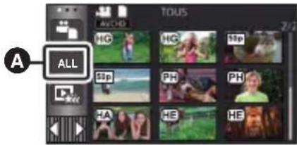 PANASONIC HCV785 - Lecture d'images animées/images fixes par date - 2