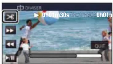 PANASONIC HCV785 - Touchez pour établir le point de division. - 1