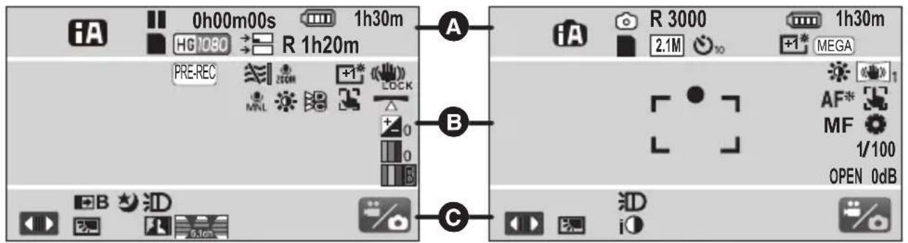 PANASONIC HCV785 - Indicateurs d'enregistrement - 1