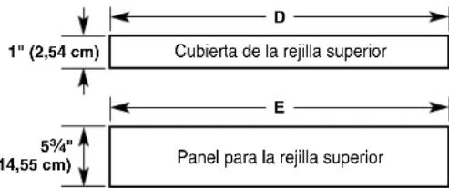 JENN-AIR JPK42SNXWSS - Instalación de la rejilla estándar—Rejilla alineada—Sofito abierto o cerrado - 1