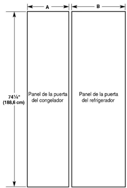 JENN-AIR JPK42SNXWSS - Dimensiones del panel de madera recubierto - 1