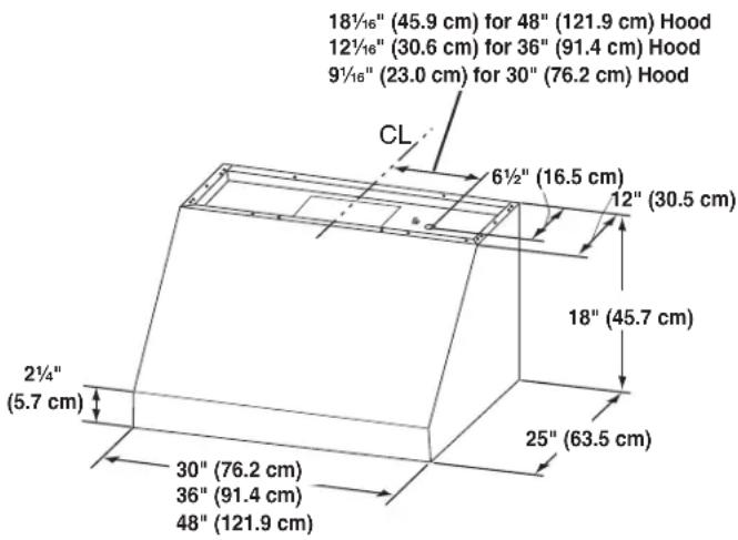 JENN-AIR JXW9036WP - Product Dimensions - 1
