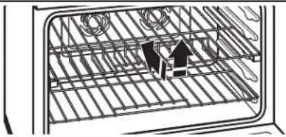JENN-AIR JLRP436WP - Soulever l'avant de la grille/du support et glisser vers l'intérieur. - 1