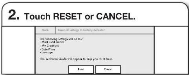 JENN-AIR JLRP436WP - Resetting All Settings to Factory Defaults - 2