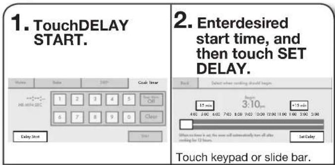 JENN-AIR JLRP436WP - To Set a Delay Start: - 1