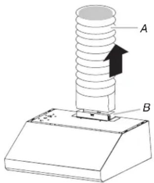 JENN-AIR W10446916 - 3¼" x 10" (8.3 x 25.4 cm) Rectangular Makeup Air Switch Duct (From kit W10446914) - 1