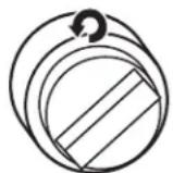 JENN-AIR JLRP430WP - Turn knob counterclockwise - 1