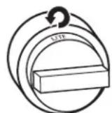 JENN-AIR JLRP430WP - Push in and turn counterclockwise - 1