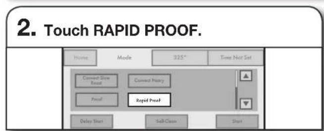 JENN-AIR JLRP430WP - To Use Rapid Proof: - 2