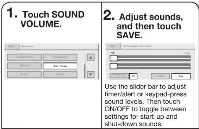 JENN-AIR JLRP430WP - Setting Sound Volume - 1