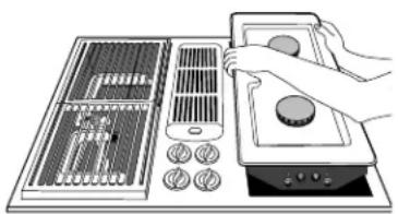 JENN-AIR JGA8100ADW - TO INSTALL SEATED BURNER CARTRIDGE: - 1