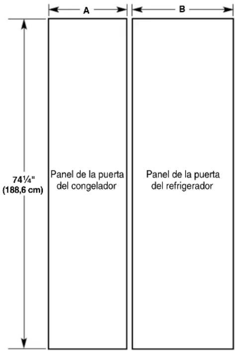 JENN-AIR JPK48SNXWSS - Dimensiones del panel de madera recubierto - 1