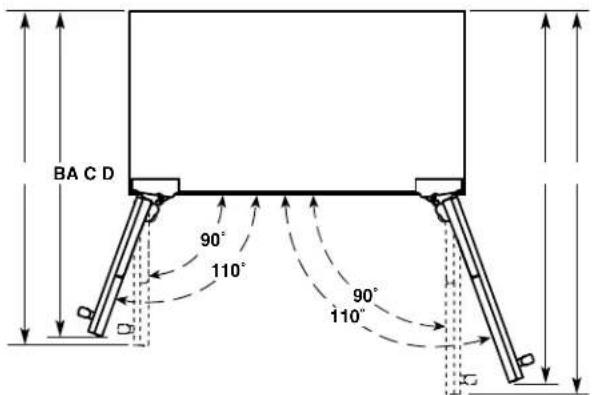 JENN-AIR JPK48SNXWSS - Door Swing Dimensions - 1