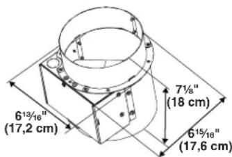 6¹³/₁₆" (17,2 cm) 7½" (18 cm) 6¹⁵/₁₆" (17,6 cm)