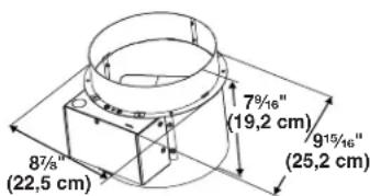 87/8" (22,5 cm) 79/16" (19,2 cm) 915/16" (25,2 cm)