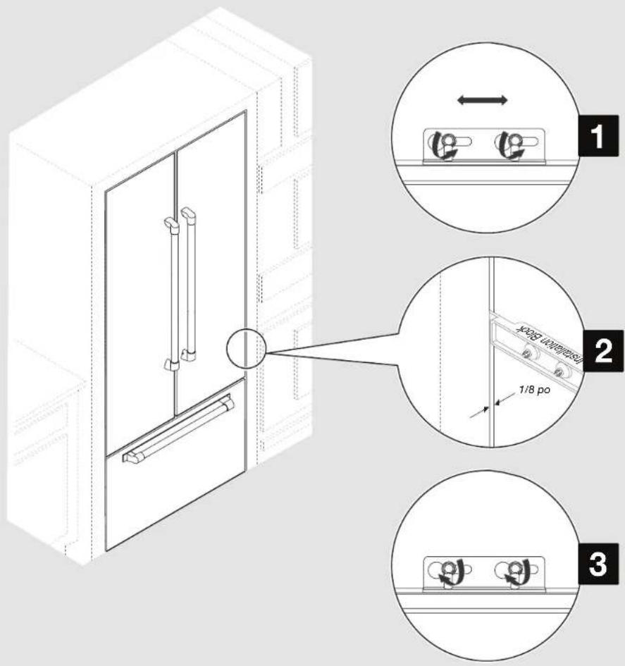 JENN-AIR JBFFS42NHS - Ajuster le panneau de réfrigérateur - 1