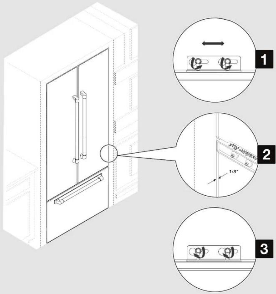 JENN-AIR JBFFS42NHS - ADJUSTING REFRIGERATOR PANEL(S) - 1