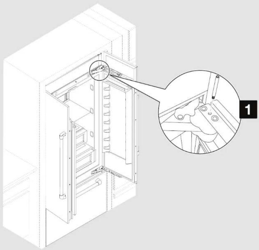 JENN-AIR JBFFS42NHS - Ajuster l'ouverture de la porte - 1