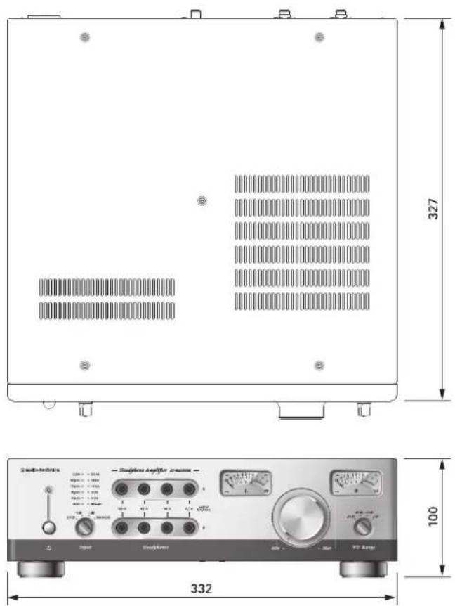 AUDIO TECHNICA ATHA5050H - 尺寸 - 1