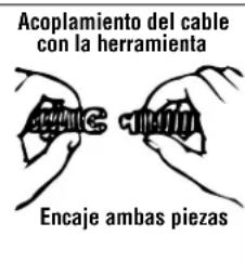 Acoplamiento del cable con la herramienta Encaje ambas piezas