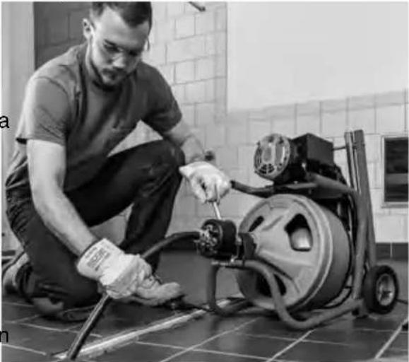 RIDGID K400 - Retracción del cable - 1