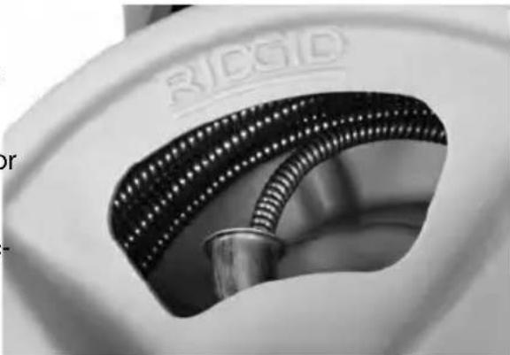 RIDGID K400 - Instalación de un cable de repuesto - 1