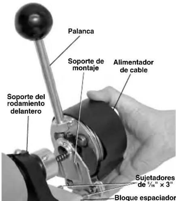 RIDGID K400 - Montaje del alimentador de cable AUTOFEED® (equipo opcional) - 1