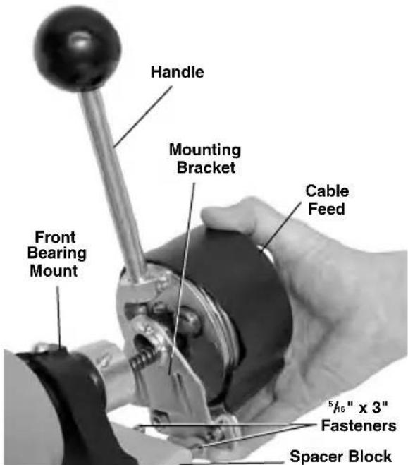 RIDGID K400 - Mounting AUTOFEED® Cable Feed (Optional Equipment) - 1