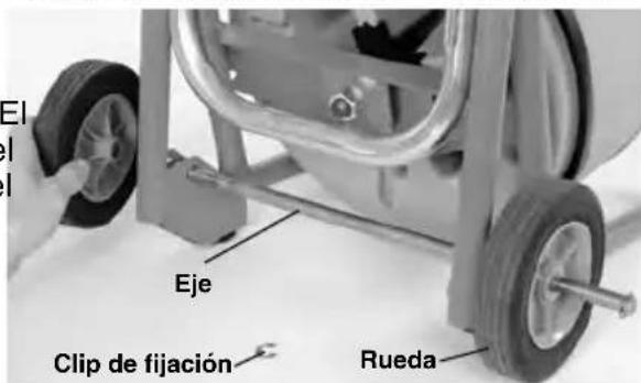 RIDGID K400 - Instalación de las ruedas - 1