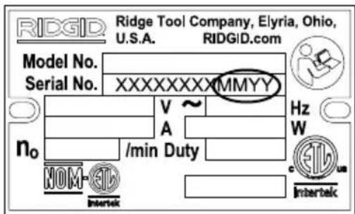 RIDGID K400 - Specifications - 1