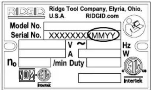 RIDGID K400 - Especificaciones - 1
