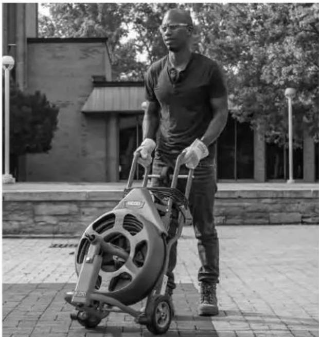 RIDGID K750R - Vidange du tambour - 1