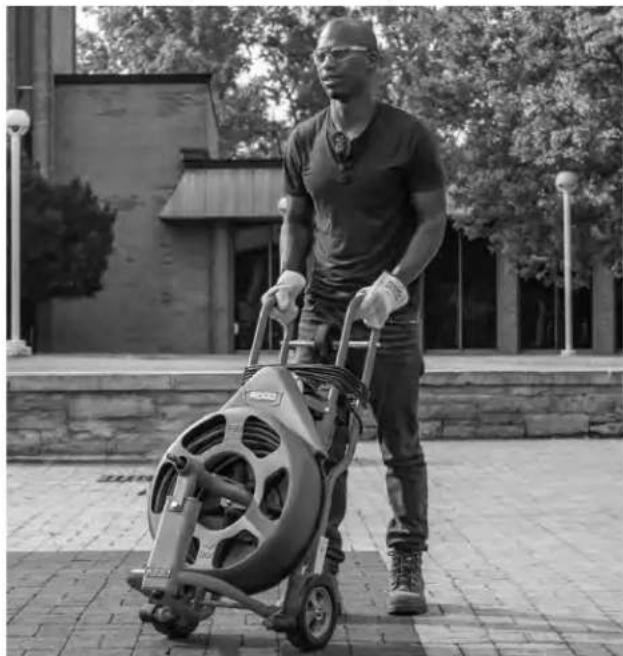 RIDGID K750R - Drenaje del tambor - 1