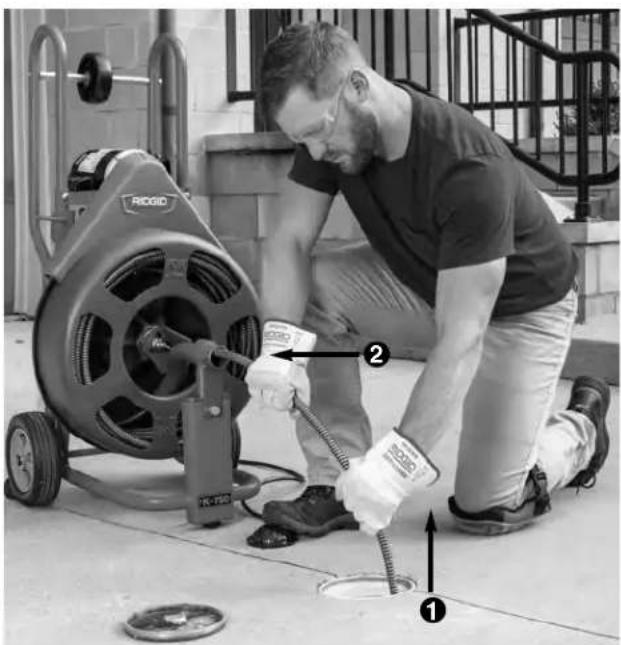 RIDGID K750R - Retrieving The Cable - 1