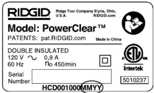 RIDGID PowerClear - CMMBOJIHa nepeKJIIOaTeNe - 1