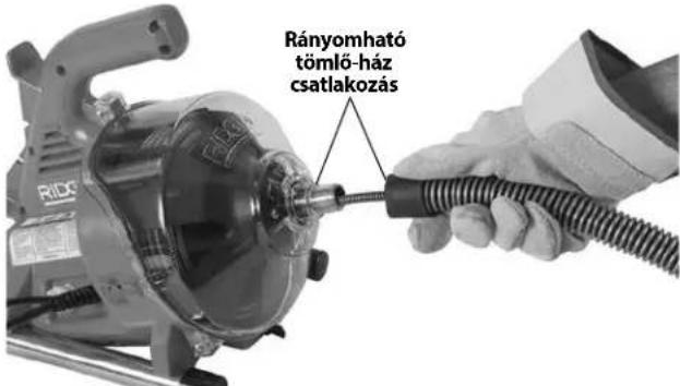 RIDGID PowerClear - A gezetotomlo/AUTOFEED szerelvyne byallitasa - 1