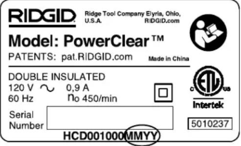 RIDGID PowerClear - Schakelaarpictogrammen - 1