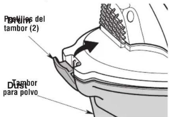RIDGID RV2400HF0 - Instalación del ensamblaje del cabezal del motor en el tambor para polvo - 2