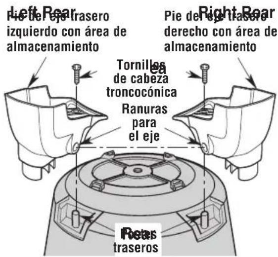 RIDGID HD18000 - Ensamblaje de los pies,traseros, el eje trasero y las ruedastraseras - 1