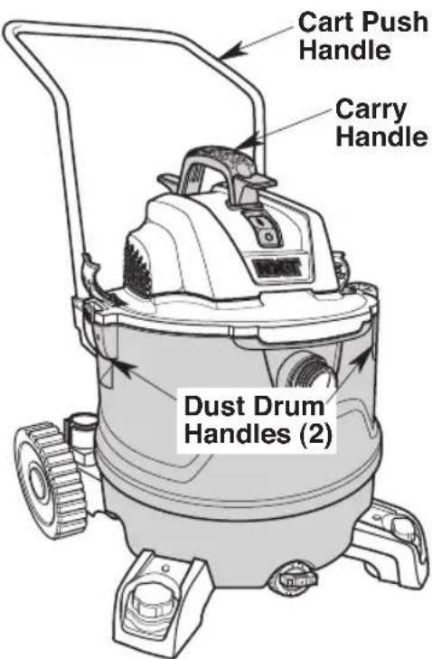 RIDGID HD18000 - Moving the Wet/Dry Vac - 1