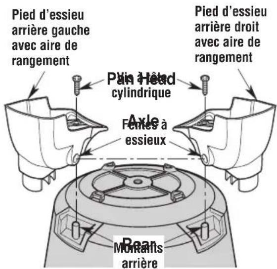 RIDGID HD18000 - Assemblage de pieds, essieu et roues arrières - 1
